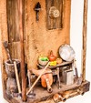 Porta Chaves Chalé de Taipa em Miniatura Médio