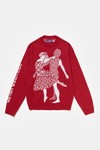 Tricot Geometric Ballet Red