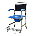 Cadeira de Banho Higiênica Reforçada com Assento Estofado Removível e Coletor D50 Dellamed