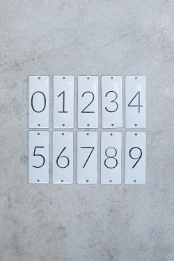 placa numeração esmaltada