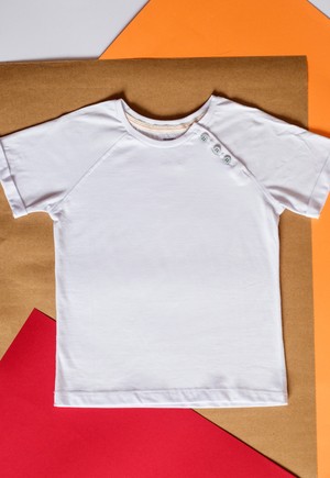Blusa Infantil em Malha Pima - Branco