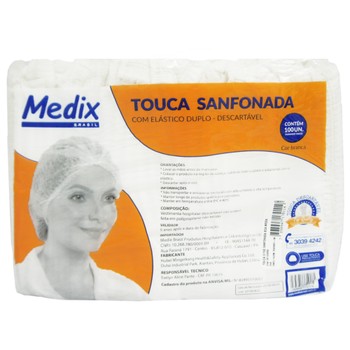 TOUCA SANFONADA PCT C/ 100 UNID. MEDIX