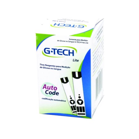 Kit Aparelho Medidor de Glicose + 50 Tiras de Medição G-Tech Lite