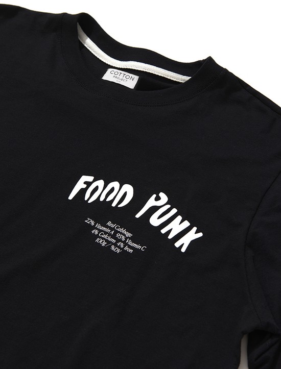 T-shirt Food Punk Preta