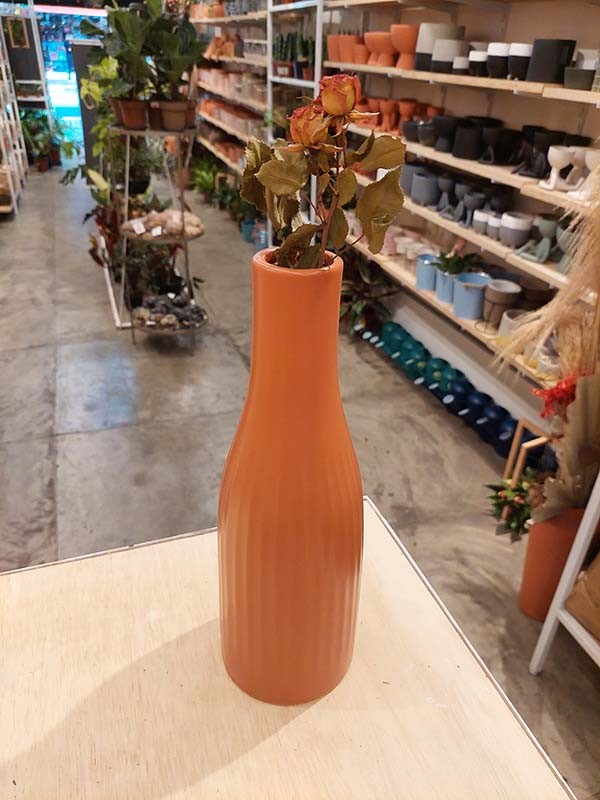 Vaso Cerâmica Alto Laranja