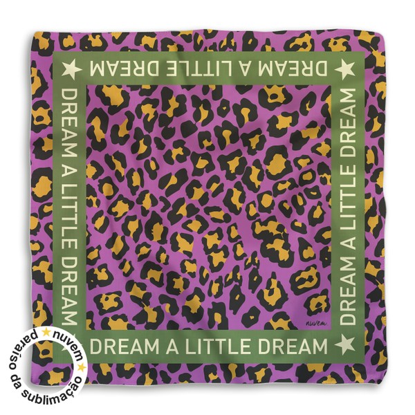 Foto do produto lenço musthave - coleção dream a little dream lilás verde