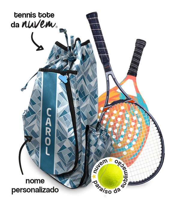 Foto do produto tennis tote raqueteira unissex - geométrico azul