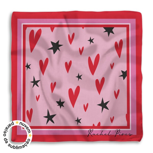 Foto do produto lenço - hearts onça pink cool