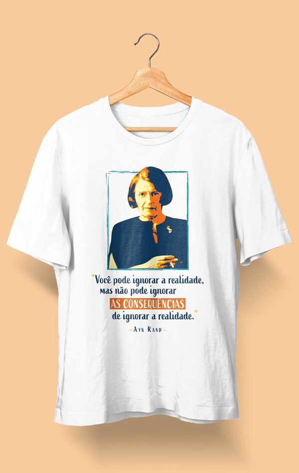 Foto do produto Camiseta Ayn Rand Branca (Feminina)