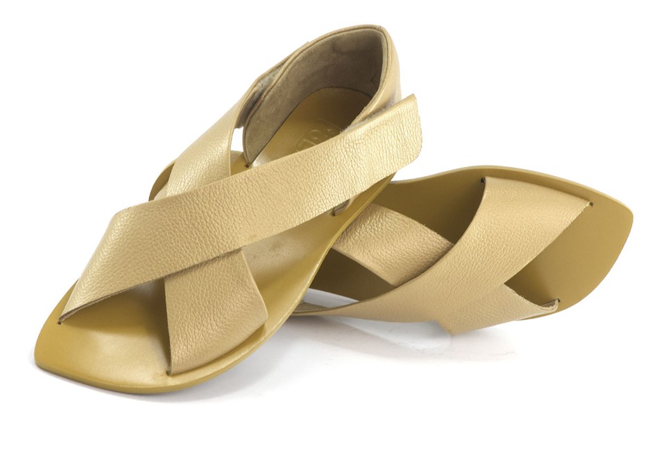 Sandália Xis Baixa Ouro|Xis Sandal Gold
