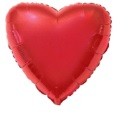 Balão de coração vermelho