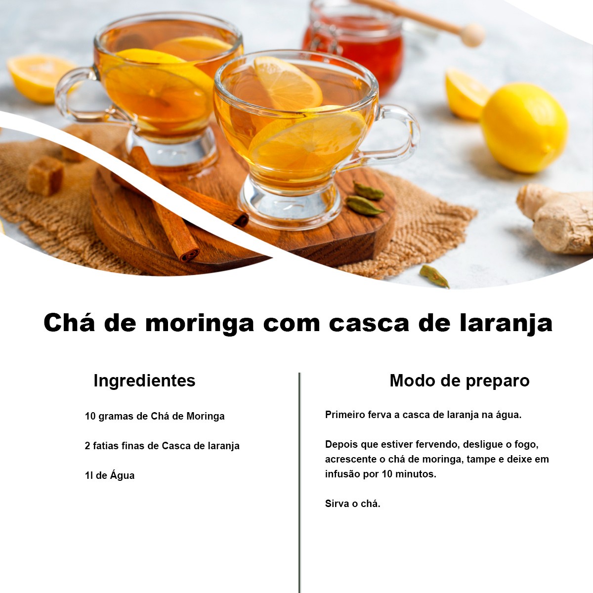Chá de Moringa - Moringa oleifera - 50g