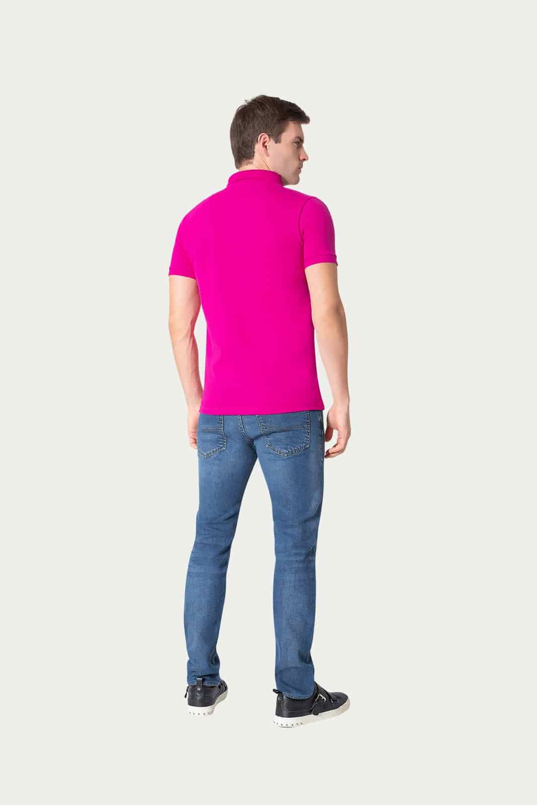 Camisa Masculina Gola Polo Pink