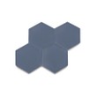 Ladrilho Hidráulico Ladrilar Hexagonal Azul Escuro 15x17